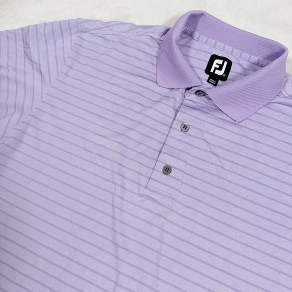 FootJoy Other - FootJoy Mens ProDry Striped Golf Polo Shirt Purple Lavender Medium 25520